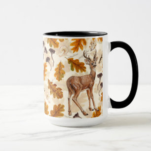 Taza Venado en el bosque otoñal