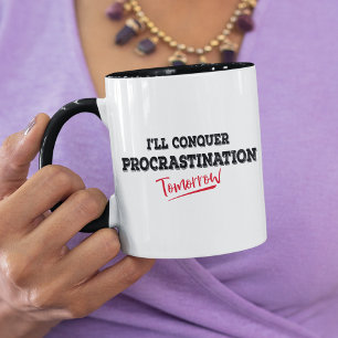 Taza Venceré la procrastinación mañana Divertido