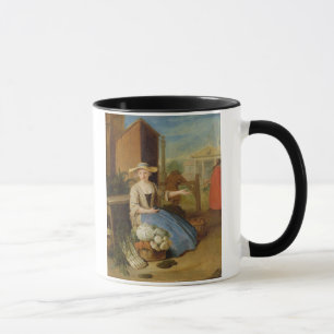 Taza Vendedor vegetal, jardín de Covent, c.1726 (aceit