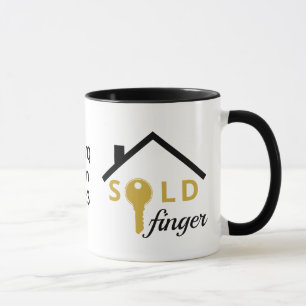 Taza VENDIDO FINGER Fun Real Estate Agent Realtor