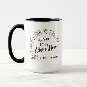 Taza VENGA DEJAMOS A LOS Navidades ADORE Christian Hymn