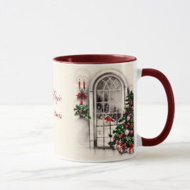 Taza Ventana navidades Café Mug