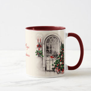 Taza Ventana navidades Café Mug