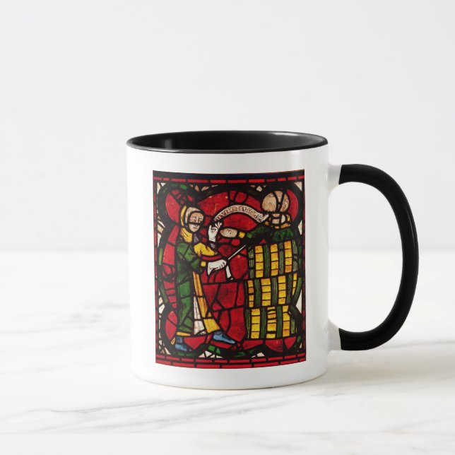 Taza Ventana que representa a un vendedor del barril, (Derecha)
