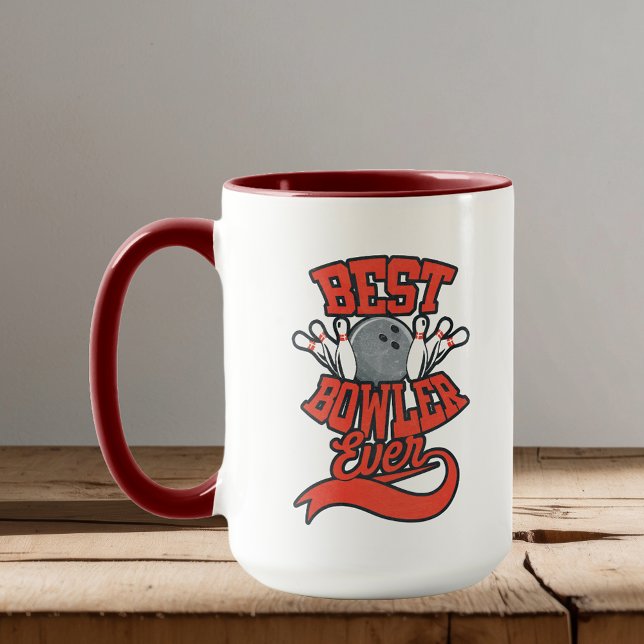 Taza Ventilador del mejor Bowler de la historia (Best Bowler Ever Bowling Novelty Coffee Mug)