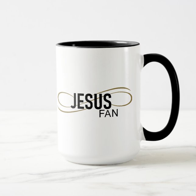 Taza Ventilador Jesús con tazón de café Swirl (Derecha)