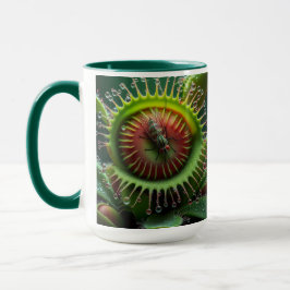 Taza Venus Flytrampa Floral Verde y Rojo
