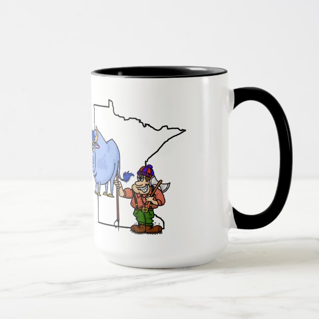 Taza Ver del Homeboy de Minnesota de Paul Bunyan y (Derecha)
