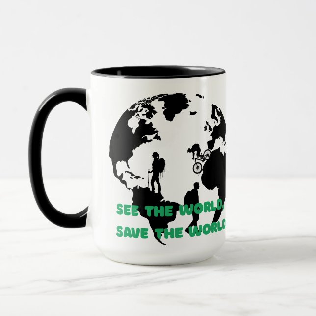 Taza Ver el mundo Salven el ciclismo mundial (Izquierda)
