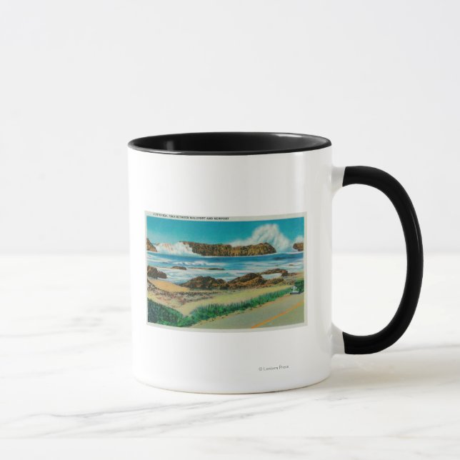 Taza Ver en Seal Rock entre Waldport y Newport (Derecha)