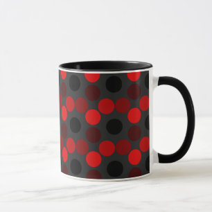 Taza Ver puntos Red-Black Ringer Mug