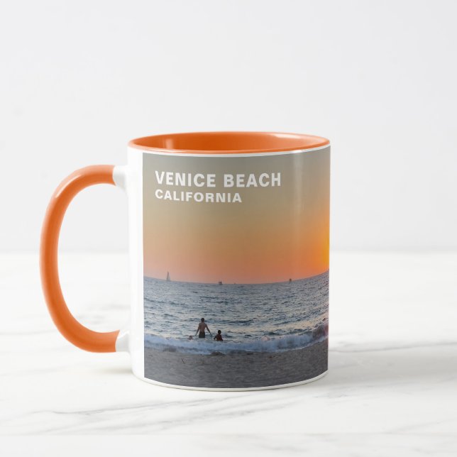 Taza Verano atardecer - Playa de Venecia, CA Mug (Izquierda)