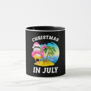 Taza Verano De La Piscina Santa Flamingo En Julio
