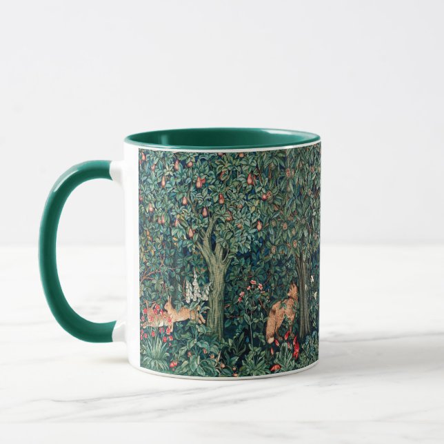 Taza VERDAD, ANIMALES FORESTALES Hares, Fox, Floral Ver (Izquierda)