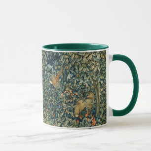 Taza VERDAD, ANIMALES FORESTALES Pheasant, Fox, Green F