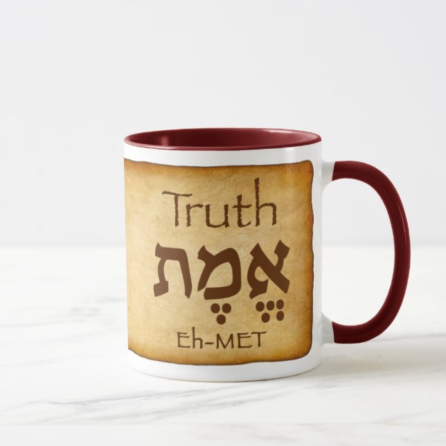 Taza VERDAD EMET Hebrew Mug (Derecha)