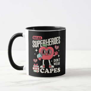 Taza Verdaderos superhéroes no llevan capas Profesor Ma