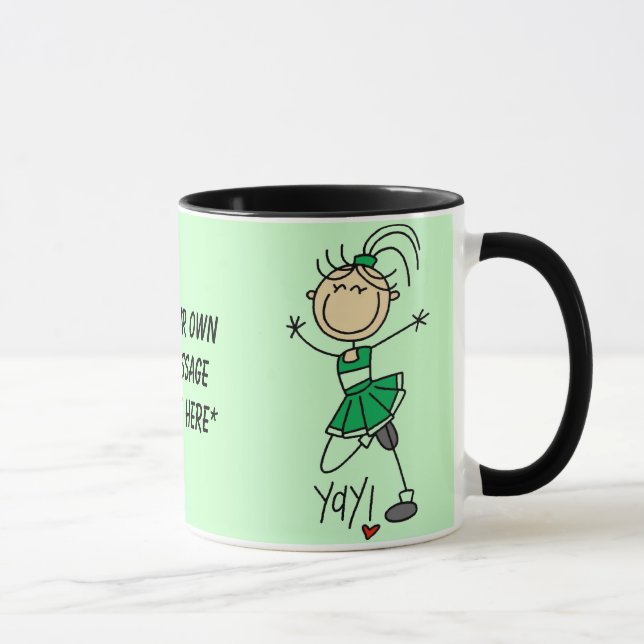 Taza verde adaptable de la animadora (Derecha)