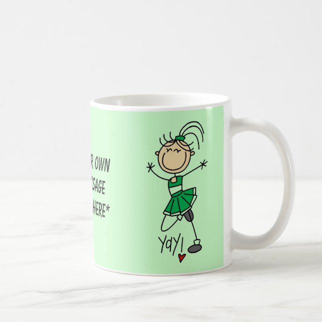 Taza verde adaptable de la animadora (Derecha)