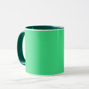Taza Verde androide (color sólido)