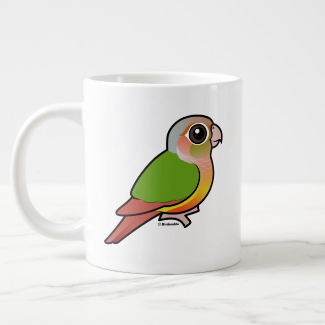 Taza Verde-cheeked de encargo del jumbo de Conure (Izquierda)