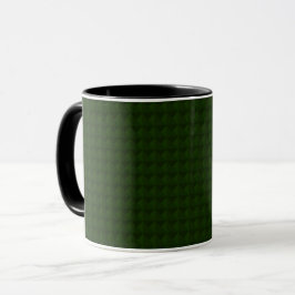 Taza Verde conífero, sólido, geométrico.