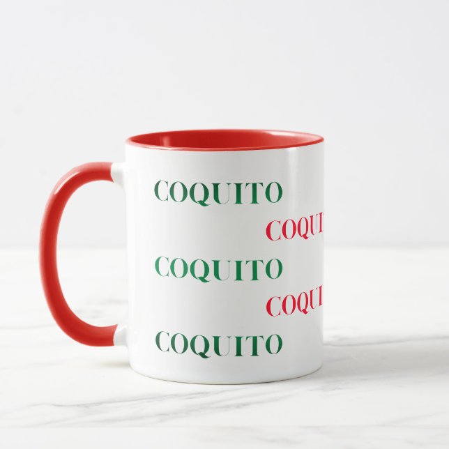 Taza Verde Coquito y Rojo (Izquierda)