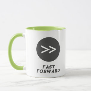 Taza Verde de botón de avance rápido