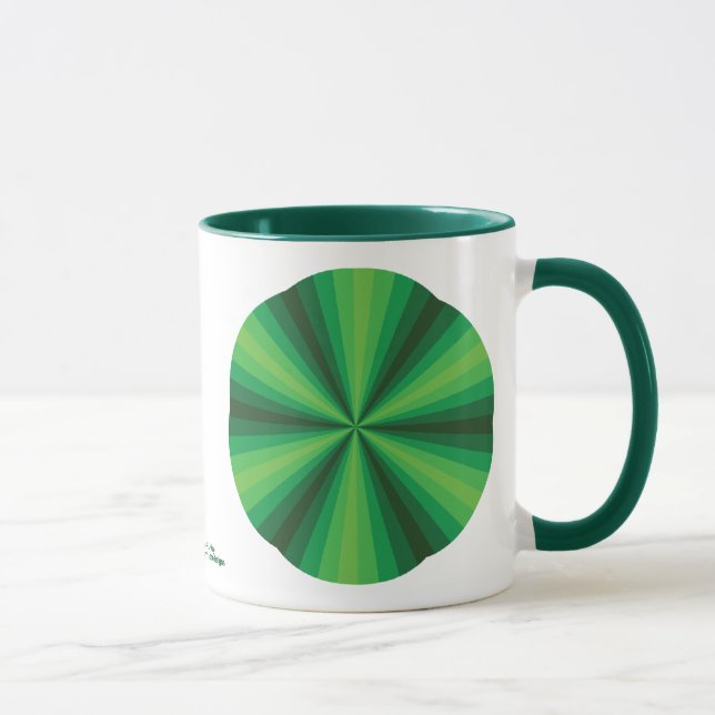 Taza Verde de Ilusión Óptica (Derecha)