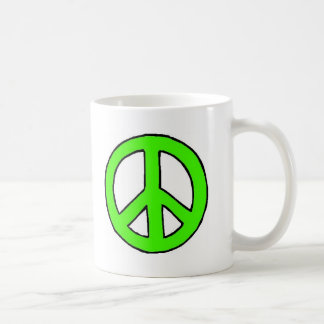 Taza verde de la paz