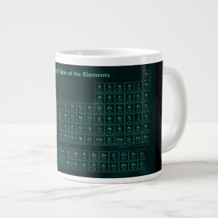 Taza verde de la tabla periódica del efecto del