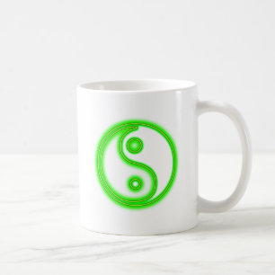 Taza verde de Yin que brilla intensamente Yang