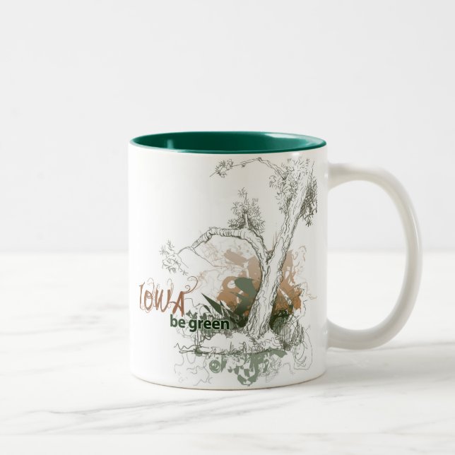 Taza verde del árbol de Iowa (Derecha)