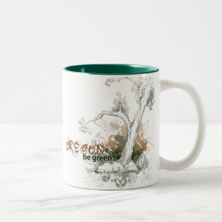 Taza verde del árbol de Oregon