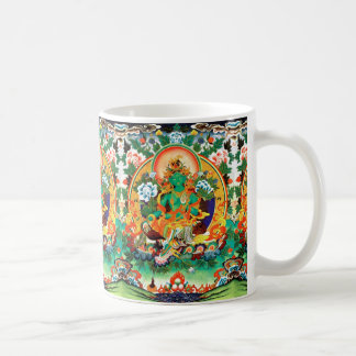 TAZA VERDE DEL ARTE EXOTICA TARA DE TÍBET