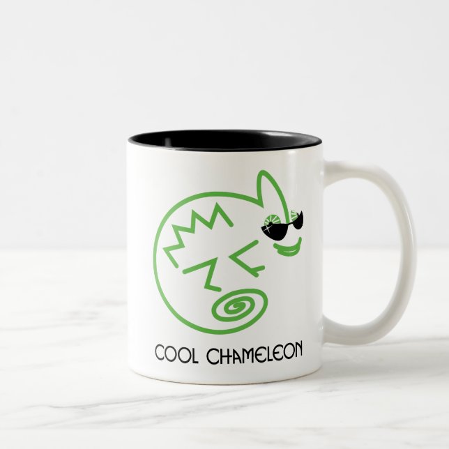 Taza verde del camaleón (Derecha)