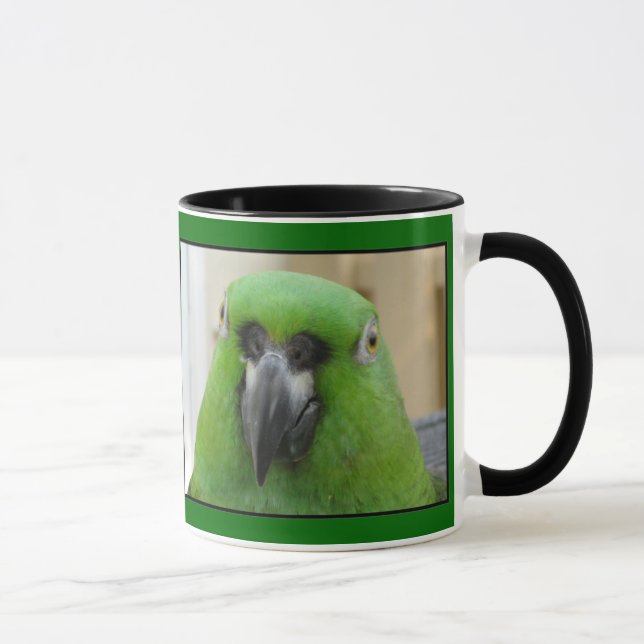 Taza verde del loro de Panamá el Amazonas (Derecha)