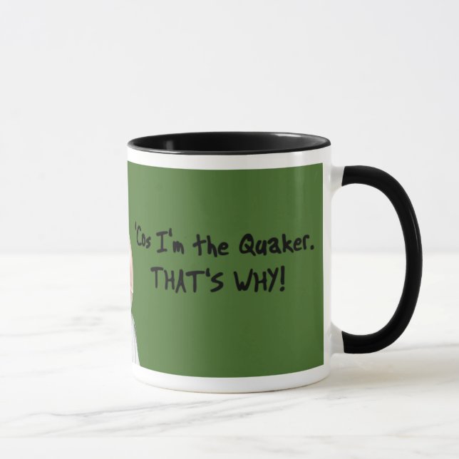 Taza verde del loro del Quaker (Derecha)