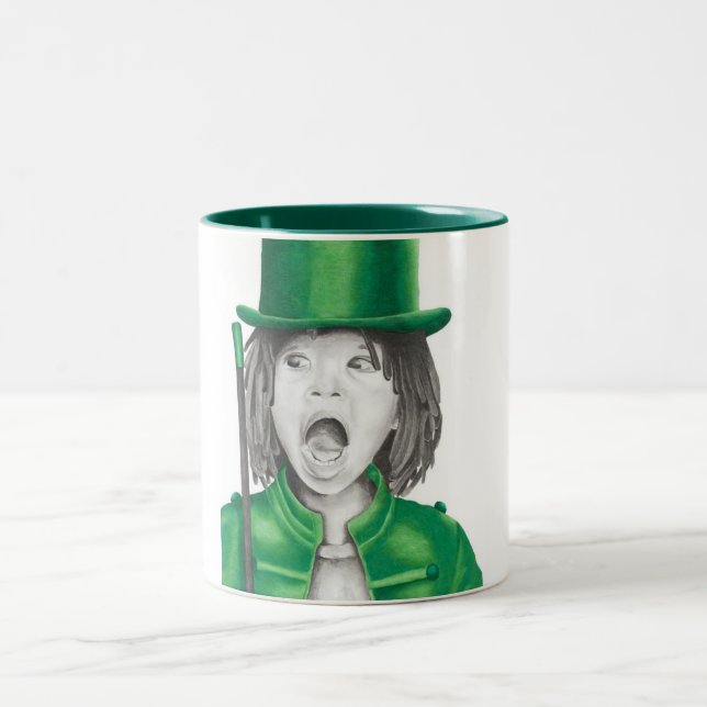 Taza verde del muchacho 1 (Centro)