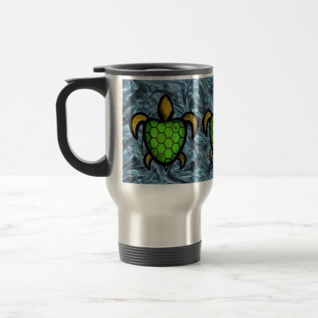 Taza verde del viaje de la tortuga de Shell (Izquierda)