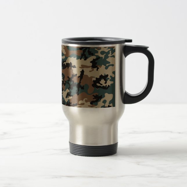 Taza verde del viaje del acero inoxidable de Camo (Derecha)