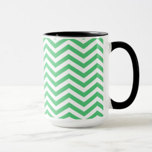 Taza Verde esmeralda Chevron; Pizarra