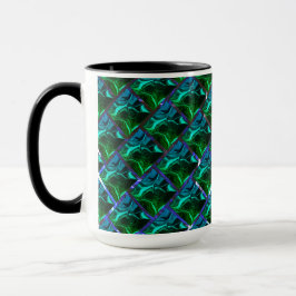 Taza Verde esmeralda e curvas, solloza niquelada?