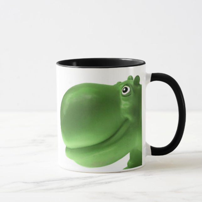 Taza Verde feliz del hipopótamo (Derecha)