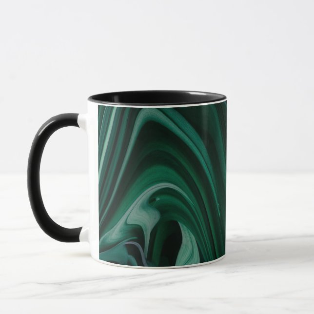 Taza verde líquida del acrílico del bosque (Izquierda)