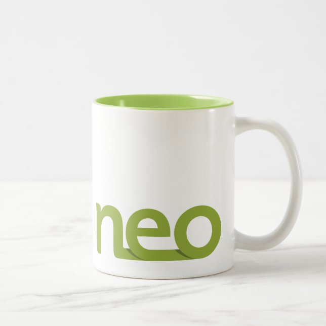Taza verde nea del logotipo (Derecha)