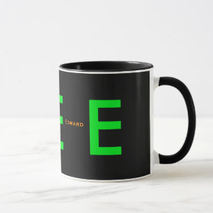 Taza verde neón ácido personalizado