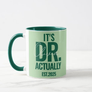Taza Verde Oscuro Fecha Nombre Dr. Personalizada M