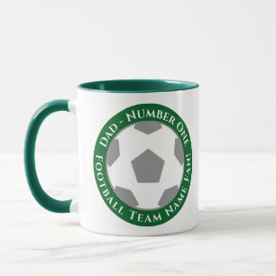 Taza Verde – Papá de Fútbol Relajado y Deportivo