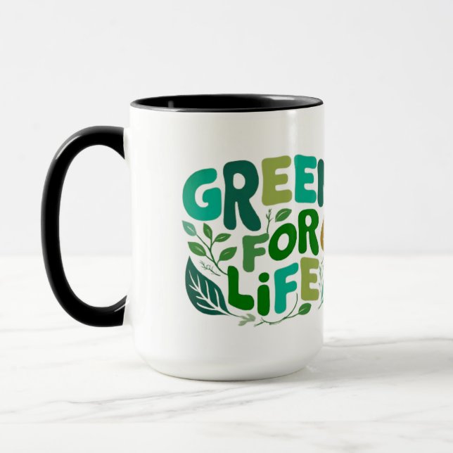 Taza Verde para la vida eco-amigable (Izquierda)